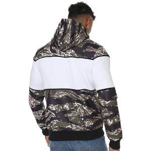 Sweat à capuche Boxy en coton biologique français personnalisé 600g avec fermeture éclair poids lourd impression bouffante 3D motif strass Gym Fit pour hommes - Product Image 6