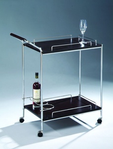 Chariot de service de cuisine moderne classique en bois - Product Image 2