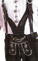 Ensemble de costume bavarois allemand Oktoberfest pour homme, Kniebund Lederhosen + chemises + chaussettes (ensemble de costumes Oktoberfest)