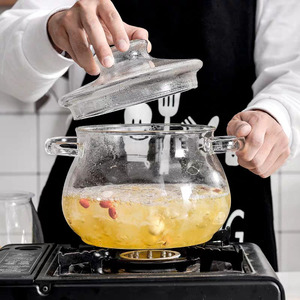 وعاء طبخ زجاجي شفاف جديد كبير - Product Image 4