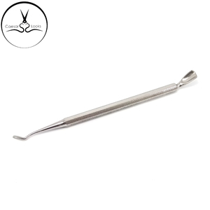 Poussoir à ongles pour manucure en acier inoxydable, Logo personnalisé, Double extrémité, qualité professionnelle, vente en gros - Product Image 2