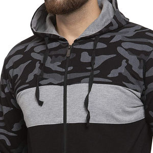 Chándal con capucha estampada de manga para hombre, chándal personalizado de tela transpirable de alta calidad, novedad - Product Image 3