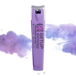 Nueva Llegada, Cortaúñas de Acero Inoxidable Curvado con Recubrimiento en Polvo Morado, Apertura de Mandíbula Ancha, Personalizable con su Propio Logotipo, Venta al Por Mayor - Product Image 1