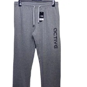 กางเกงวิ่งกีฬาลำลองของผู้ชายกางเกงออกกำลังกายฟิตเนสฤดูใบไม้ผลิฤดูใบไม้ร่วงกางเกงกีฬายืดเอวยางยืดสีดำตรง - Product Image 1