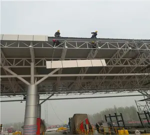 Baldacchino prefabbricata della struttura della capriata del tubo d'acciaio per la costruzione della struttura d'acciaio della cabina della stazione di pedaggio