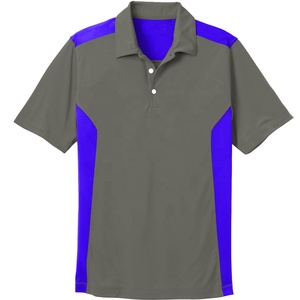 Polo de manga corta para hombre, camisas ajustadas informales, camisetas de retazos de colores en contraste, camisetas de algodón - Product Image 3