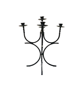 Bougeoir de qualité supérieure Design classique Bougeoir en fer de couleur noire pour hôtel et restaurant à la maison - Product Image 4