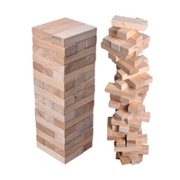Jeu de jardin personnalisable Tumble Tower avec logo de conception standard Jeu de blocs de couleurs pour enfants