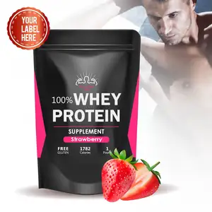 Bodybuilding Sport weight gainer Sports Whey Protein Powder Nutrition BCAA Strawberry Milkshake Custom Manufacturer OEM