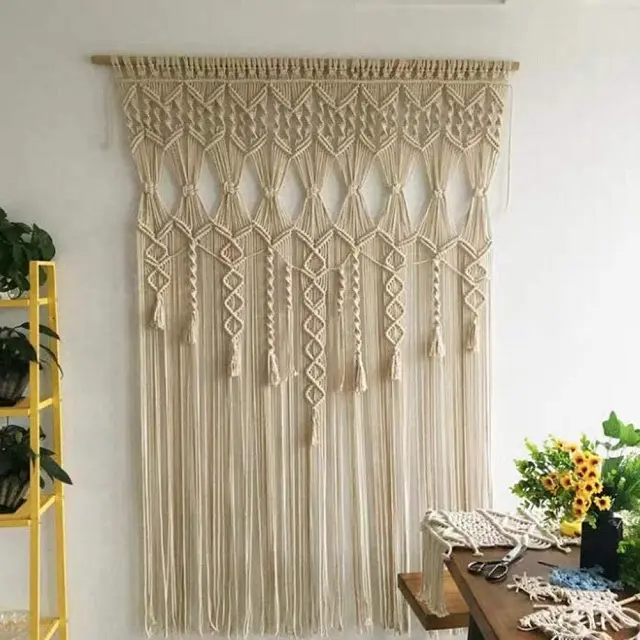 High Selling Special Home Waterproof Hand weaved luxury 100% Organic Cotton GOTS Certified Sandal Curtains