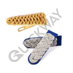Epaulettes Ceremoniales Personalizadas en Oro y Plata con Borlas de Hilo Metálico Cómodas, Venta al por Mayor, Fabricación a Granel - Product Image 1