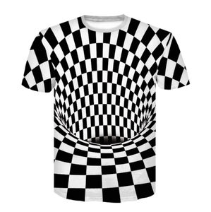 T-Shirt à manches courtes et col rond pour hommes, vêtement décontracté, imprimé 3D, motif coloré, trois dimensions, nouvelle mode été 2022 - Product Image 3