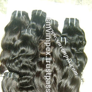 Cheveux ondulés naturels.2026 Vente chaude remy indien meilleur tissage de cheveux bruts d'Inde. Bonnes tailles et bons cheveux épais - Product Image 1