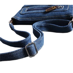 Sac bandoulière en jean bleu le plus vendu pour hommes adultes, court, antivol, isolé, antibactérien, double sangle, fermeture éclair, logo personnalisé - Product Image 5
