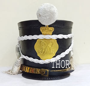 Medieval Shaka Leather Helmet Best Item with <b>White</b> <b>Stripes</b> <b>and</b> <b>Black</b> Hemet - Product Image 6