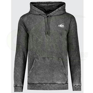 Personnaliser la vente entière de pulls à capuche pour hommes fabriqués en usine nouveau design Acid Wash Street Wears pour hommes - Product Image 2