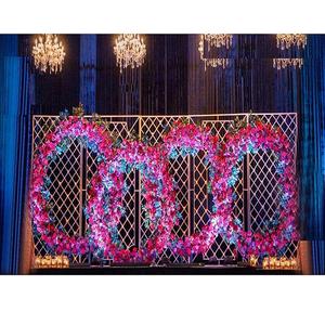 Accesorios de pared de vela de Metal de estilo moderno de moda para escenario de boda espléndida decoración de boda brillante - Product Image 1