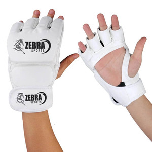 Gants de MMA professionnels concevez votre propre logo personnalisé demi-doigt UFC MMA gants de sparring prix de gros bon marché - Product Image 4