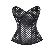 Korset Wanita Berkualitas Tinggi dengan Tulang Baja Ganda, Bahan Satin, Bodysuit Kancing, Bordir Renda, Bernapas, Ramah Lingkungan, dan Mengecilkan Tubuh