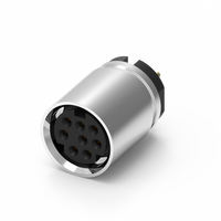 Connecteur Mini Din 8 broches femelle moulé avec câble, 12V, 2A, usage industriel, température d'utilisation -20~85°C, MD-08F1-13 Nian-Yeong