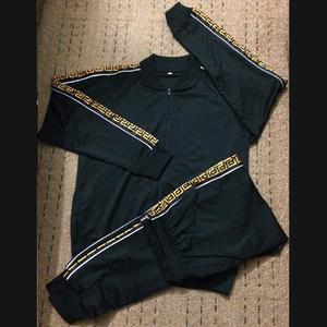 Traces de jogging d'entraînement taille plus respirantes personnalisées survêtements noirs unisexes avec bandes latérales personnalisées vente en gros - Product Image 4