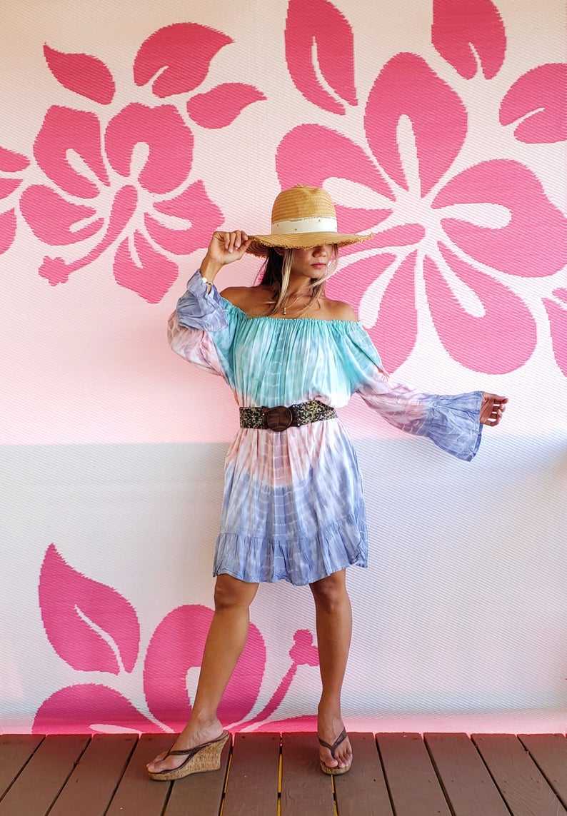 Light green, light pink ,light blue