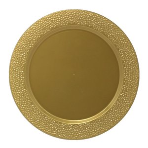 Placa de cargador elegante de plata Plato de servicio grande redondo de metal Platos y bandejas decorativos de boda personalizados a bajo precio - Product Image 3