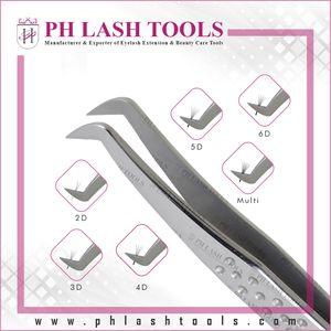 De acero inoxidable de alta calidad de extensión de pestañas pinzas de punta ancha con etiqueta privada y adoraba diseño en extensión de pestañas pinzas - Product Image 5