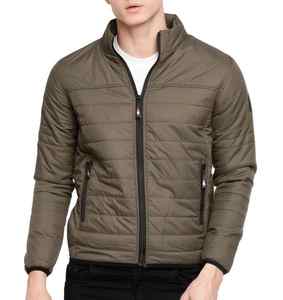 Haute qualité hommes vert olive solide polyester/nylon écologique hiver léger coupe-vent vestes bouffantes personnaliser - Product Image 2