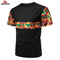 Ensemble de survêtement sportif en maille respirante à séchage rapide pour homme, grande taille, imprimé motif africain, 100 % polyester