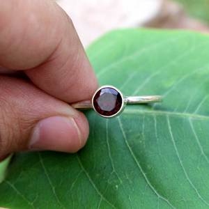 High Quality Natural Gemstone Red Garnet 925 Sterling <b>Silver</b> Jewelry <b>Ring</b> S925 for Women & <b>Man</b> - Product Image 1