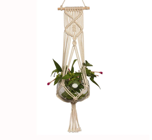 Colgador de plantas de macramé hecho de algodón - Product Image 1