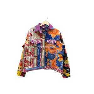 Vente en gros 100% coton Ethnique Kantha Matelassé Grande Taille Veste Designer Fait Main Style Vintage Broderie Multicolore Imprimé - Product Image 1