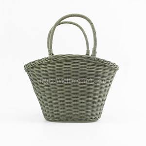 Unique Rattan Shopping <b>Basket</b> With Handles, <b>Wicker</b> <b>Storage</b> Hand <b>Basket</b> Wholesale - Product Image 3