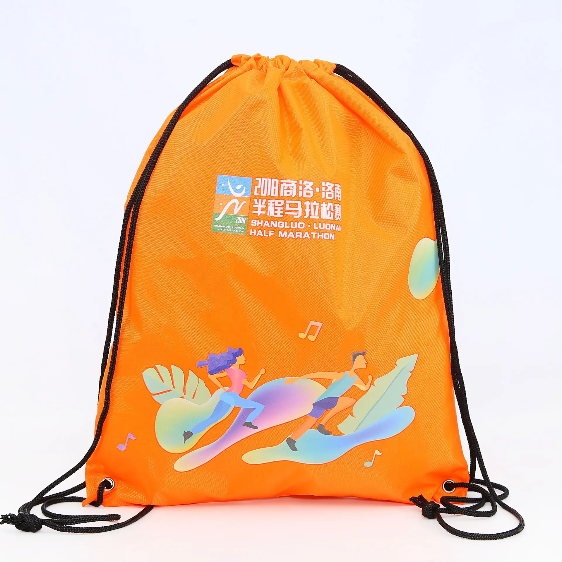 Custom print logo 210D 420D polyester Oxford gym outdoor nylon shoe sport backpack drawstring bag for ball