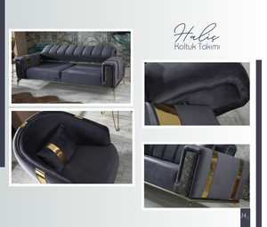 Canapé motif doré et moderne, sans taxes, ensemble de canapé économique, pour les hôpitaux, les hôtels, noël - Product Image 6