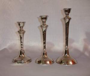 Bougeoir en aluminium nickelé/brillant de luxe unique et haut de gamme haut de gamme de luxe moderne pour la décoration de la maison - Product Image 3