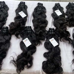 Vendedores de cabello virgen indio, máquina de extensión de cabello humano virgen sin procesar, trama de doble haz de cabello humano, precio al por mayor - Product Image 3