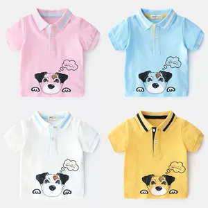 Camisetas de diseño informal para niños y niñas, Camiseta de algodón 100%, Polo de cuello redondo