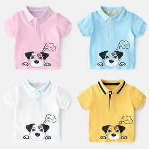 Camisetas de diseño informal para niños y niñas, Camiseta de algodón 100%, Polo de cuello redondo - Product Image 1