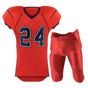 Ensemble d'uniformes de football américain personnalisés de la dernière saison Maillots cousus personnalisés authentiques bon marché Pantalon Sublimation Technique Sports - Product Image 4