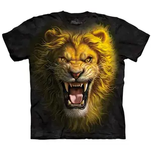 Marka tişört MenWomen dört mevsim 3D Tshirt baskı yangın aslan T Shirt Tops Tees T Shirt aslan baskı süblimasyon özel tasarım