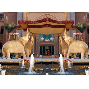 Majestueux piliers en FRP en forme d'éléphant pour mariage indien, décoration de mandap de mariage, mandap de mariage éléphant design de style sri-lankais, AUSTRALIE - Product Image 1