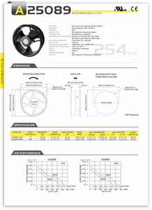 Ventilateur d'échappement, 220V, 250mm, A25089 - Product Image 5