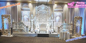 Decoración de escenario de boda, escenario tradicional de Rajasthani, impresionante escenario de boda, embellecedor de escenario de recepción de boda - Product Image 2