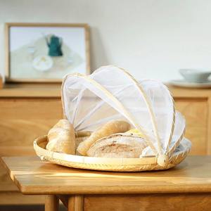 Hot sale bamboo <b>food</b> <b>cover</b>/ <b>food</b> <b>cover</b> made of natural bamboo dish <b>cover</b> with white <b>net</b> - Product Image 1