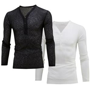 New stylish long sleeve men custom t shirt high quality cheap prices shirts - Product Image 1