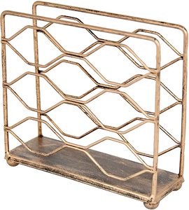Servilletero de metal en estilo clásico con acabado dorado Ideal para el hogar Comedor Utensilios de cocina Bodas y ocasiones - Product Image 4