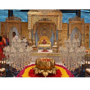 Royal Grand Wedding Fiber Bollywood Mandap Set Personalizable Plegable Gujarati Vedic Stage Mejor calidad premium Gold Mandapam DST - Product Image 1