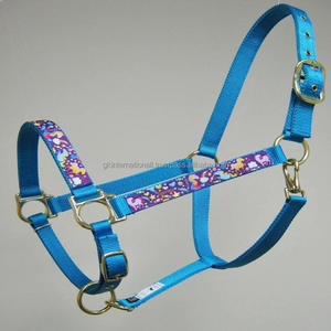 Colliers de tête réglable équitation, professionnel, en Nylon, personnalisé, avec boucle et anneaux en laiton robuste, vente en gros - Product Image 3